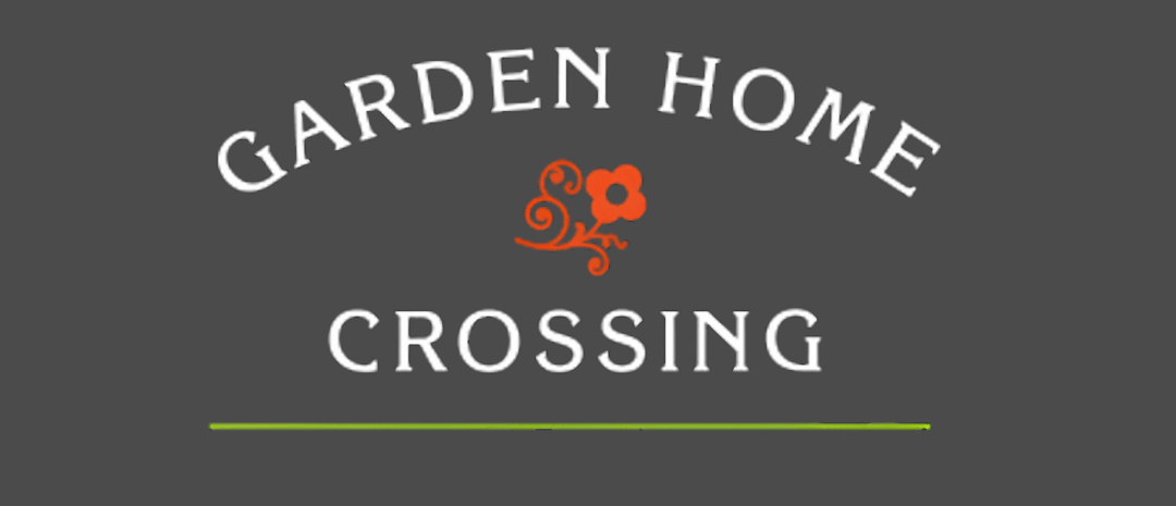 A logo with the words "Garden Home Crossing" and a flower design.